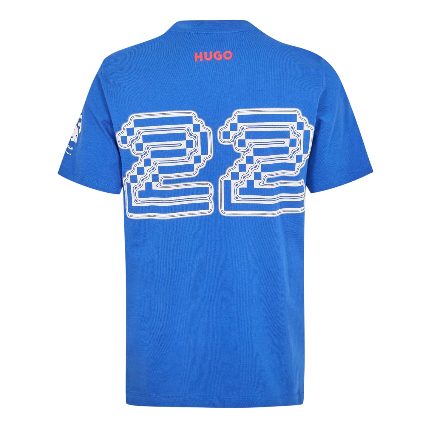 Medium Blue - Back - Hugo Mens Tsunoda Crew Neck Regular T-Shirt