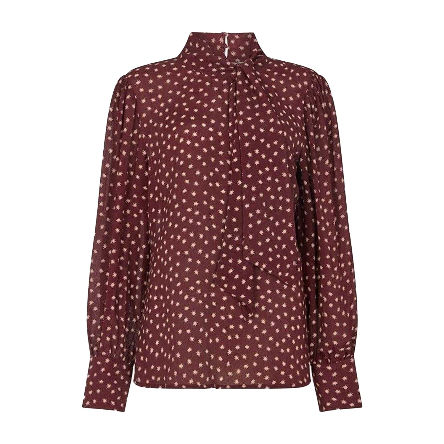 Red - Front - Lily And Lionel Womens-Ladies Fifi Bow Tie Neck Blouse