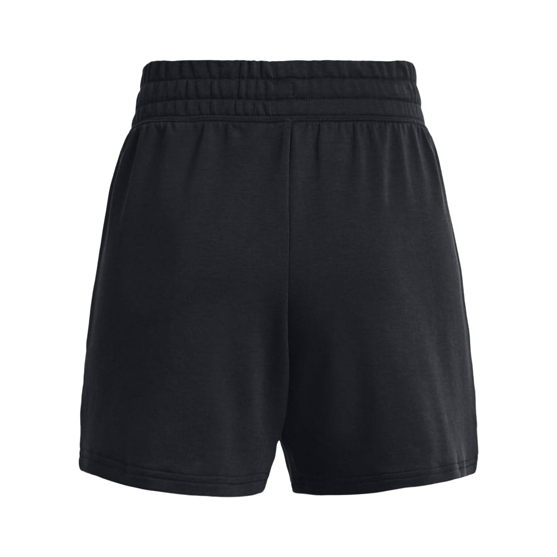 Black - Back - Under Armour Womens-Ladies Rival Terrycloth Shorts