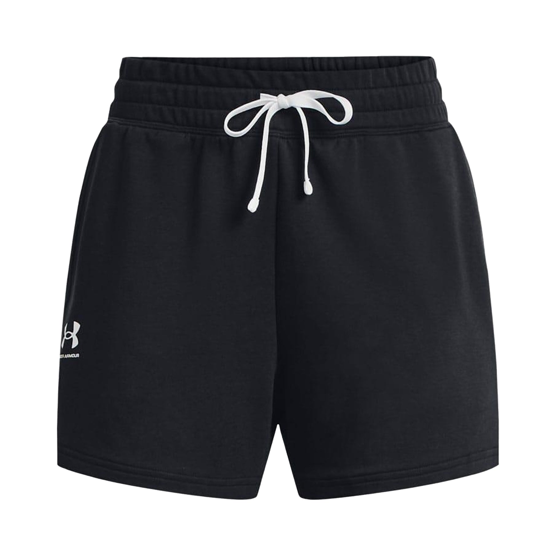 Black - Front - Under Armour Womens-Ladies Rival Terrycloth Shorts
