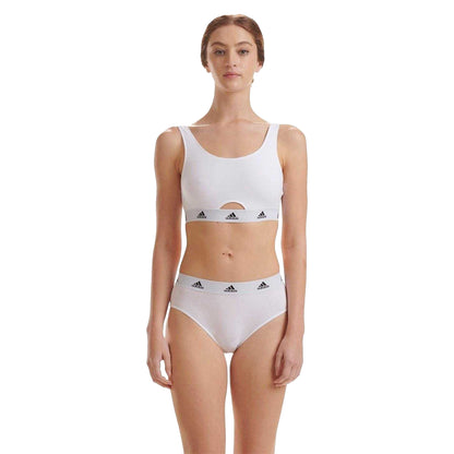 Black-White-Grey - Lifestyle - Adidas Womens-Ladies Logo Bikini (Pack of 3)