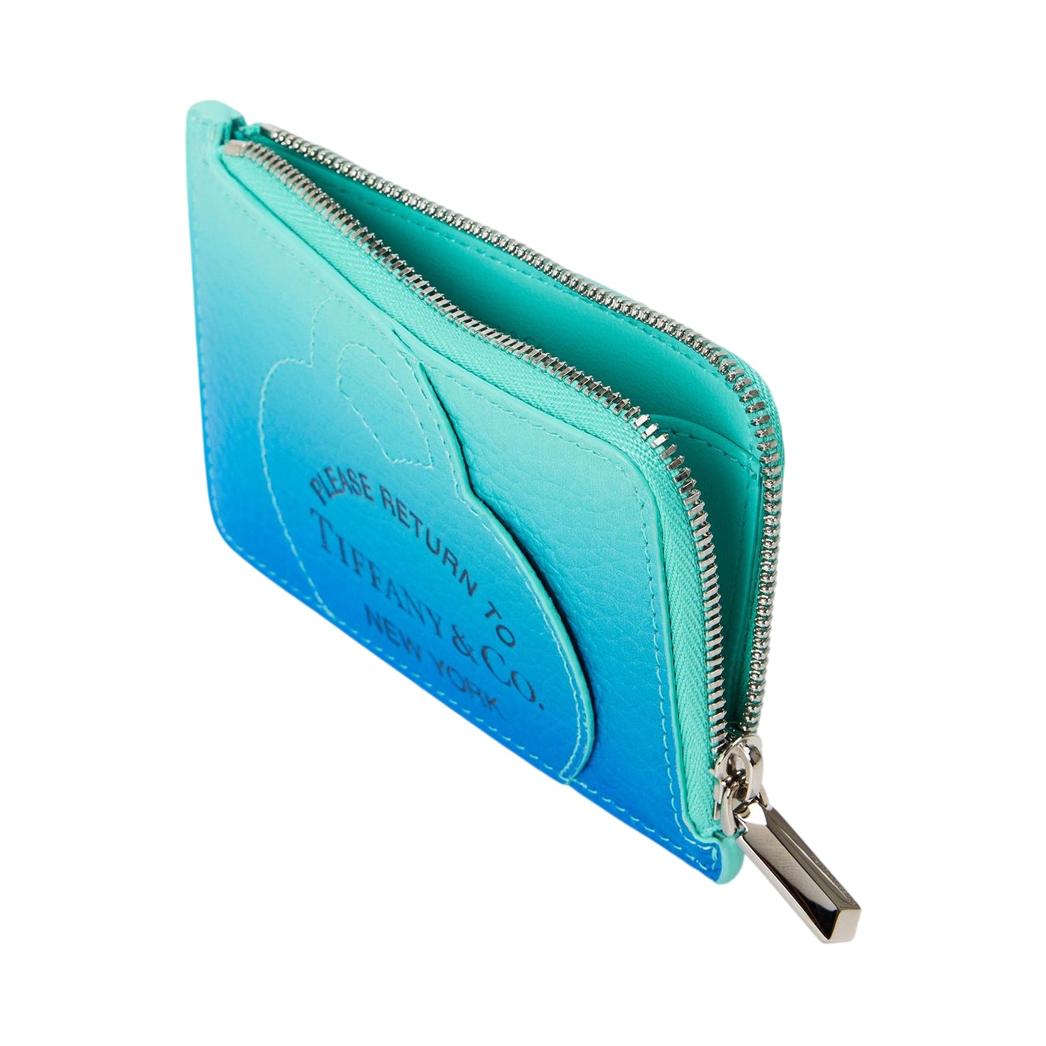Blue Ombre - Side - Tiffany & Co Ombre Leather Card Holder