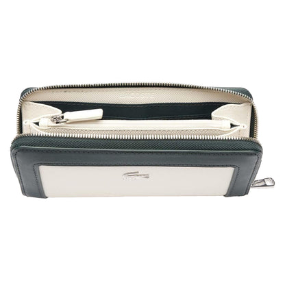 White-Black - Side - Lacoste Nilly Large Pique Purse