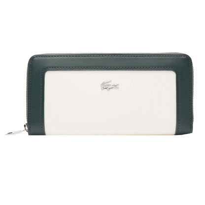 White-Black - Front - Lacoste Nilly Large Pique Purse