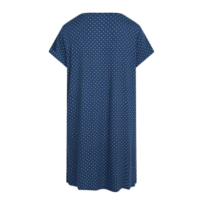 Ensign Blue - Back - CCDK Copenhagen Womens-Ladies Polka Dot Short-Sleeved Dress