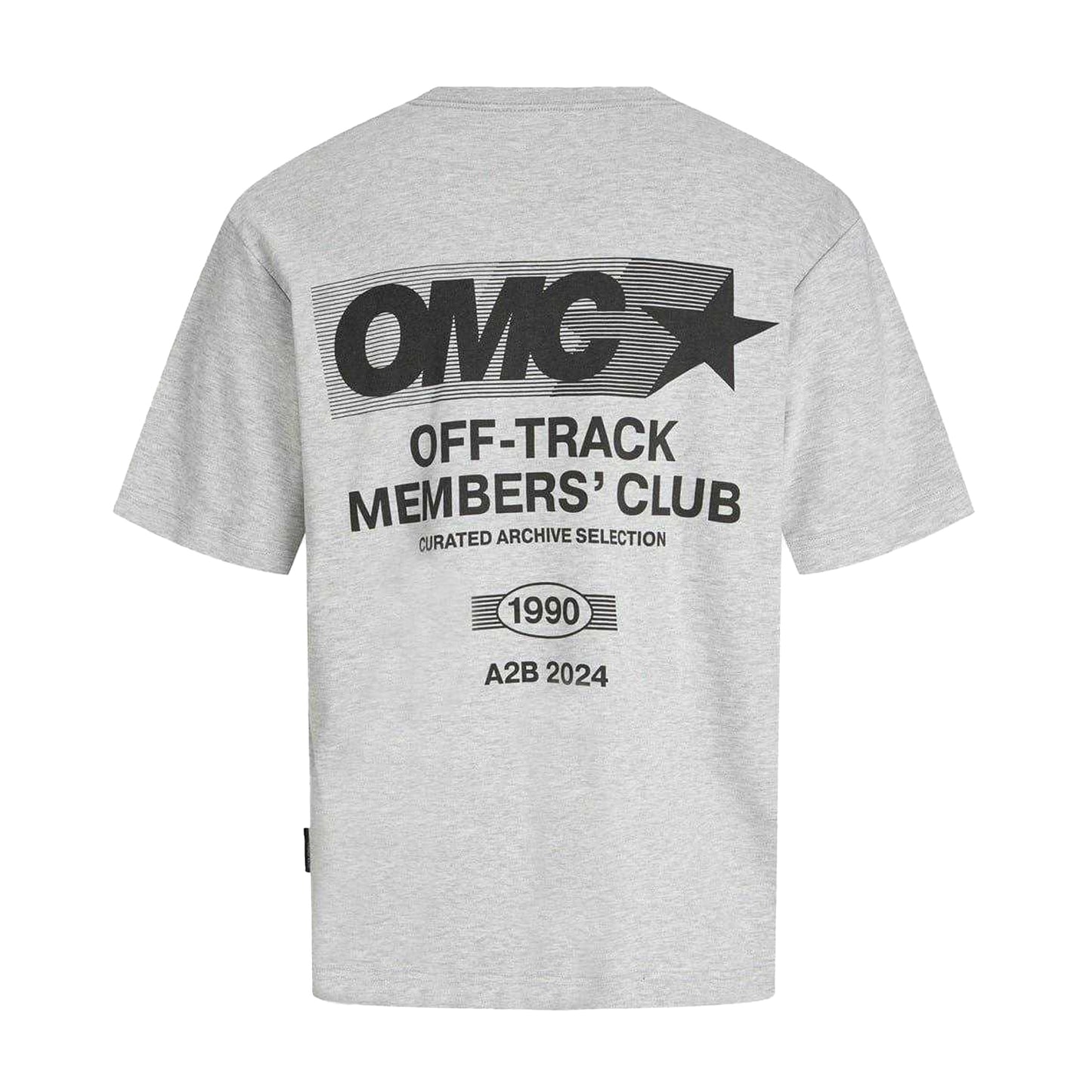 Light Grey Melange - Back - Jack And Jones Mens Cotton Regular T-Shirt