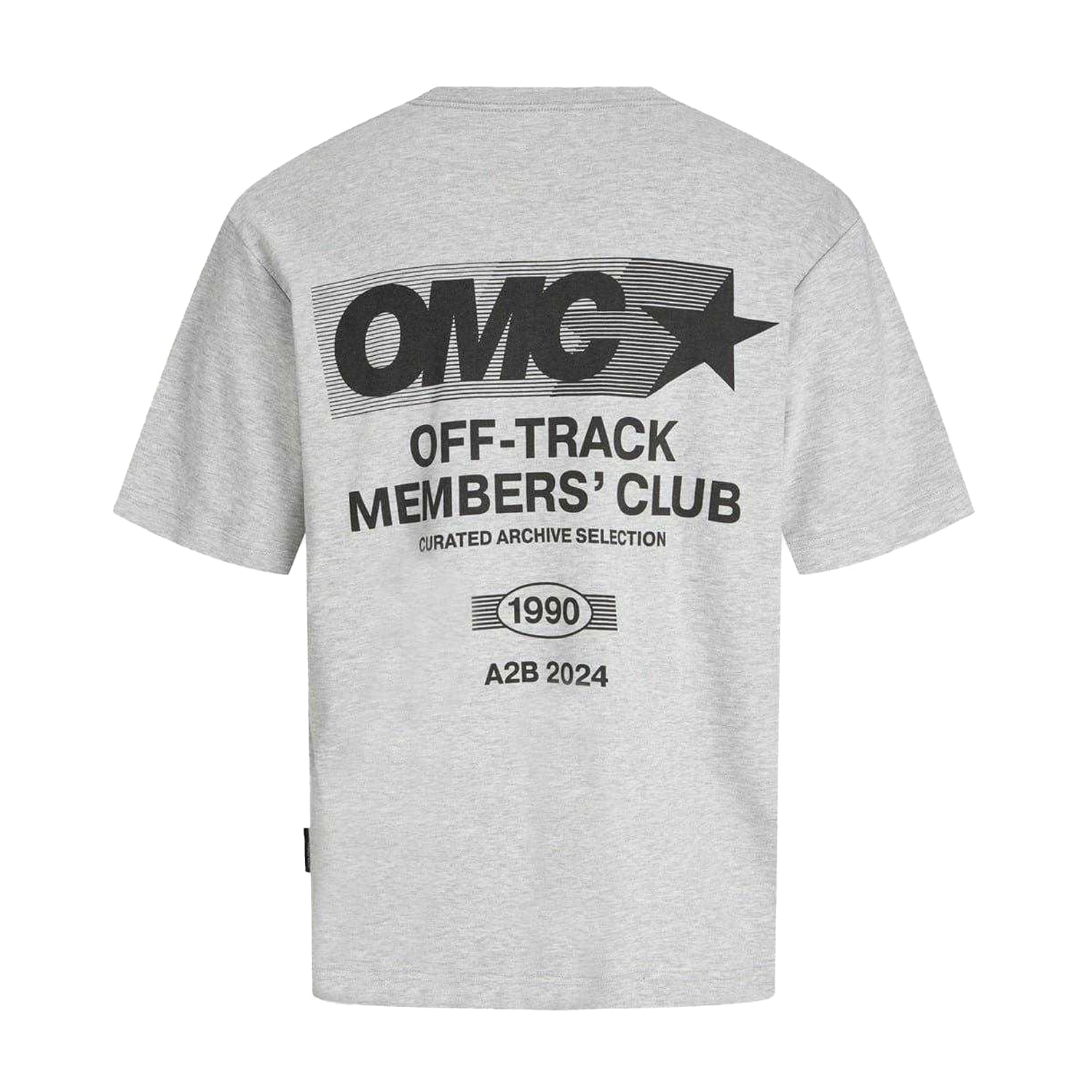 Light Grey Melange - Back - Jack And Jones Mens Cotton Regular T-Shirt