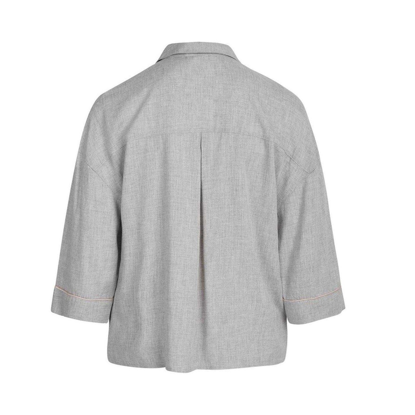 Light Grey - Back - CCDK Copenhagen Womens-Ladies Sonja Pyjama Top