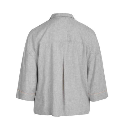 Light Grey - Back - CCDK Copenhagen Womens-Ladies Sonja Pyjama Top