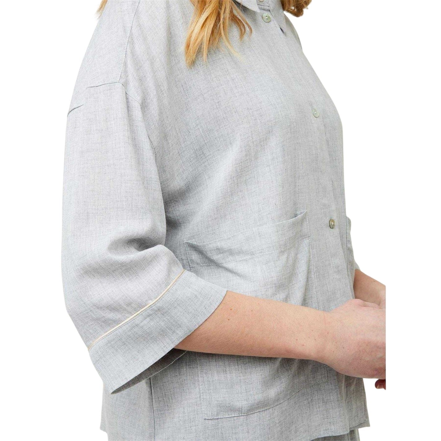 Light Grey - Side - CCDK Copenhagen Womens-Ladies Sonja Pyjama Top