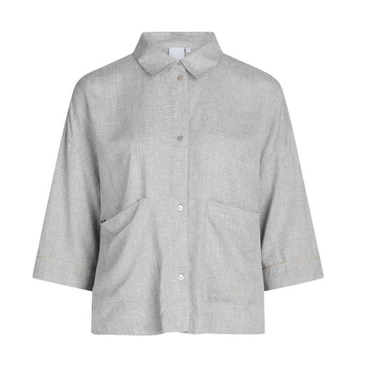 Light Grey - Front - CCDK Copenhagen Womens-Ladies Sonja Pyjama Top