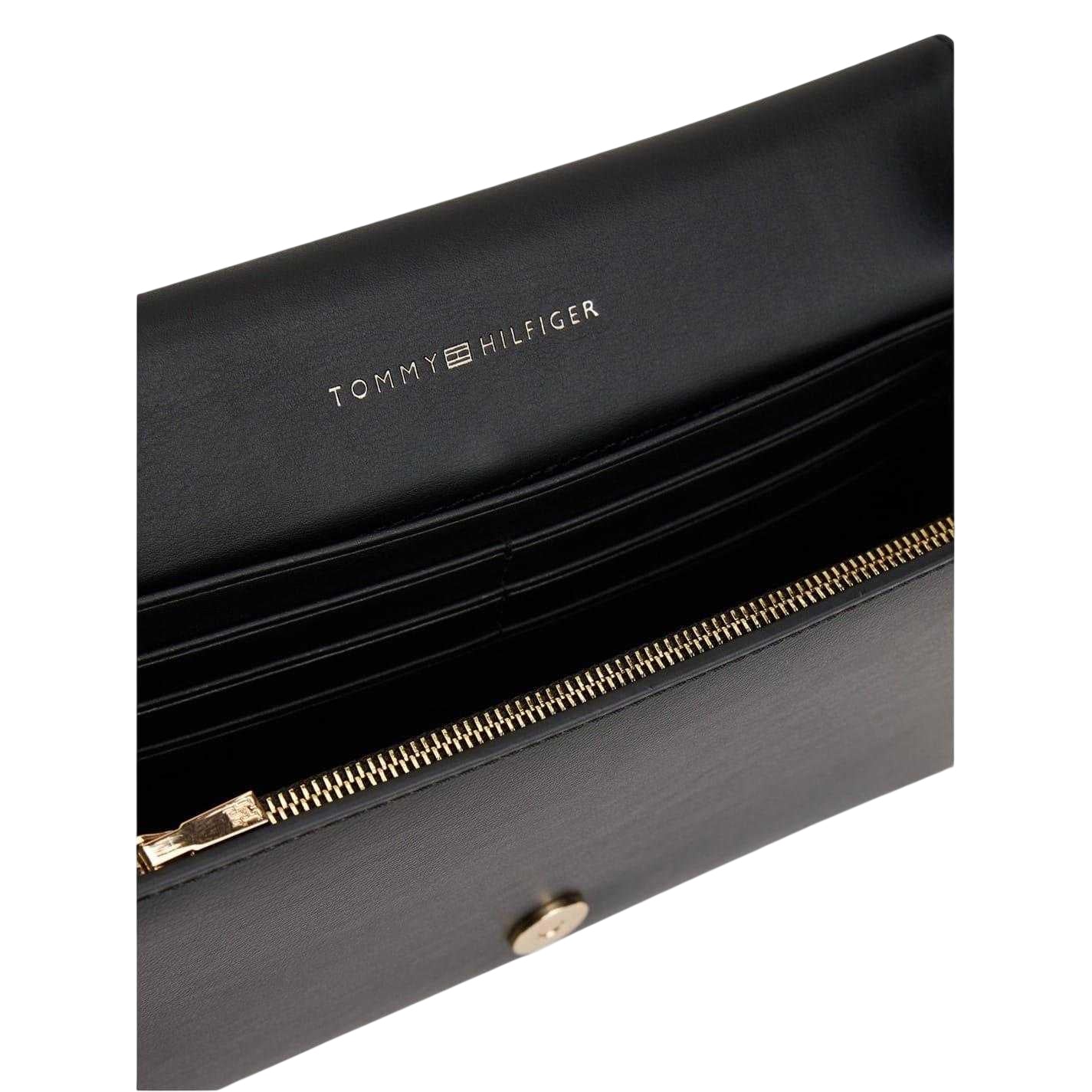 Black - Back - Tommy Hilfiger Icon Metal Logo Wallet