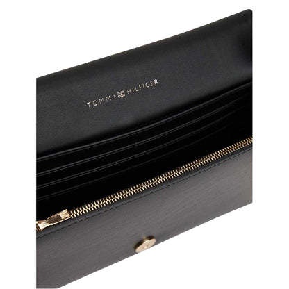 Black - Back - Tommy Hilfiger Icon Metal Logo Wallet