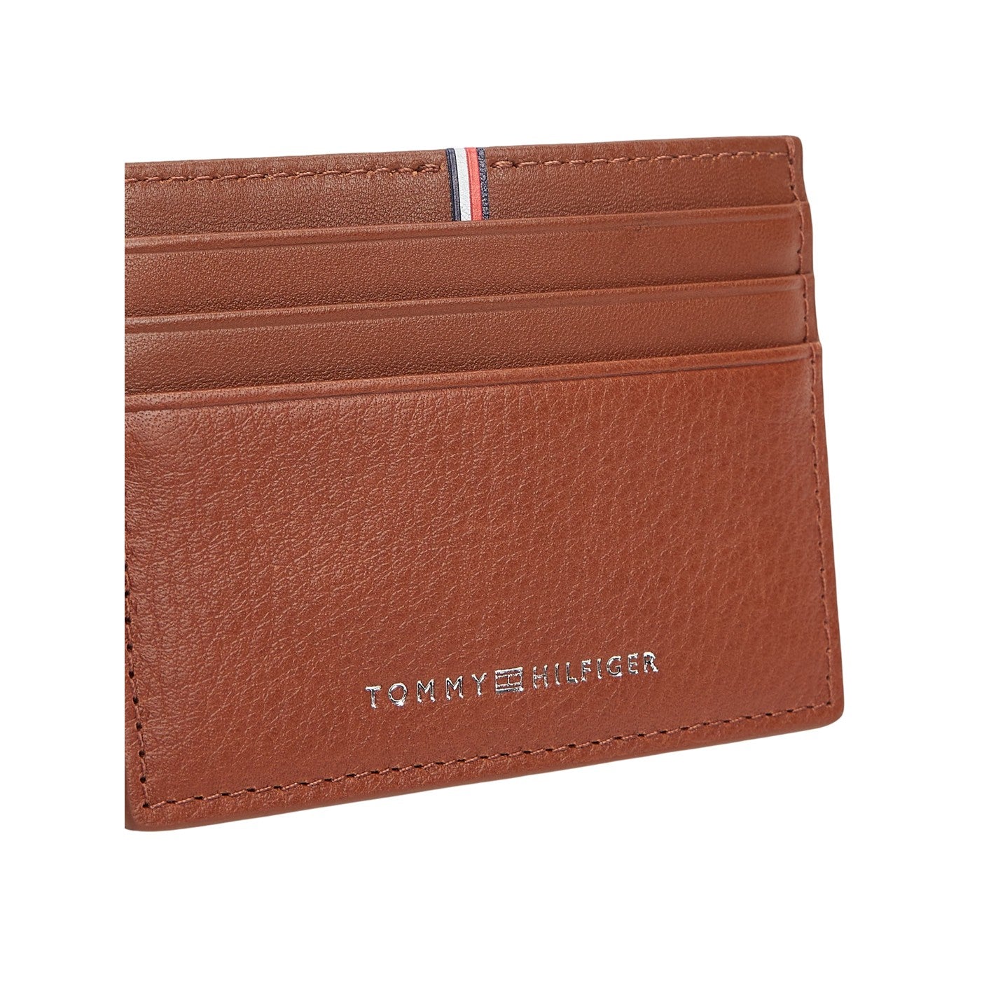 Cognac - Side - Tommy Hilfiger Leather Card Holder