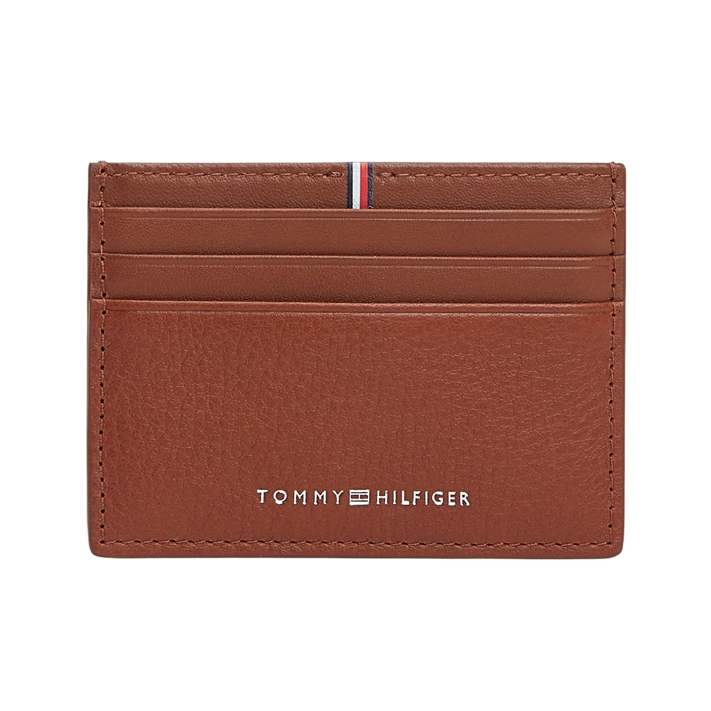 Cognac - Front - Tommy Hilfiger Leather Card Holder