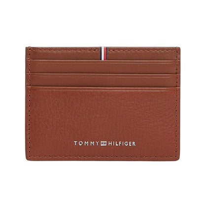Cognac - Front - Tommy Hilfiger Leather Card Holder