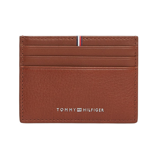 Cognac - Front - Tommy Hilfiger Leather Card Holder