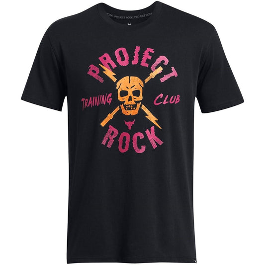 Black - Front - Under Armour Mens Project Rock T-Shirt