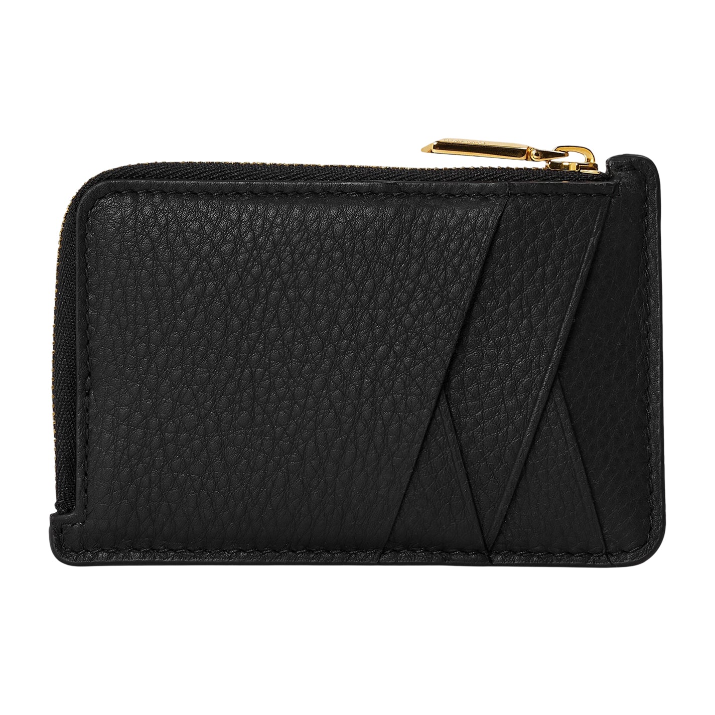 Black - Back - Tiffany & Co Logo Leather Card Holder