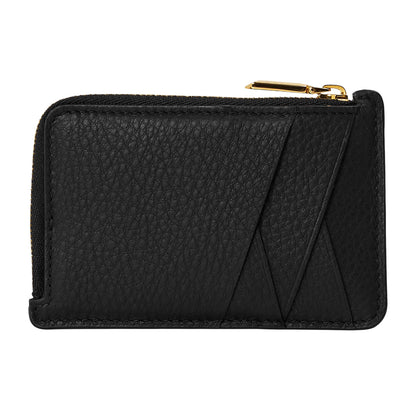 Black - Back - Tiffany & Co Logo Leather Card Holder