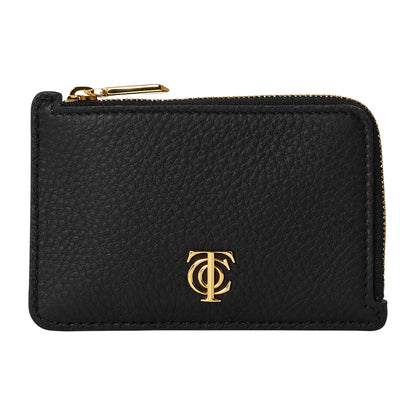 Black - Front - Tiffany & Co Logo Leather Card Holder