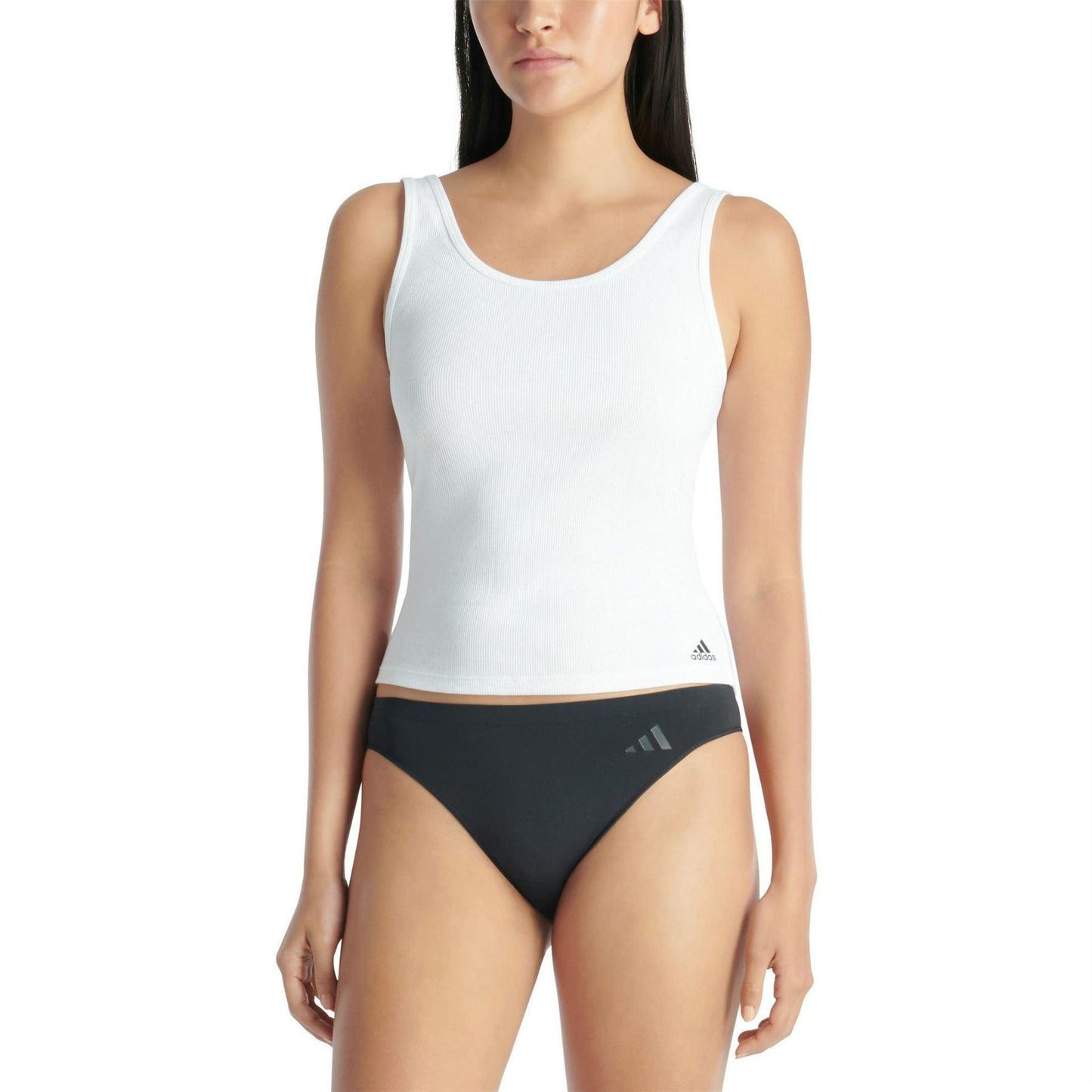 Multicoloured - Back - Adidas Womens-Ladies Low Rise Bikini Bottoms (Pack of 3)