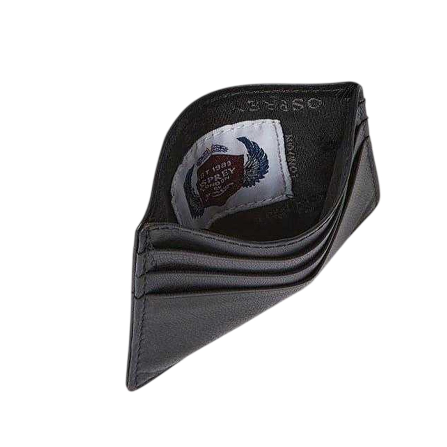 Black - Back - Osprey Wesley Leather Card Holder