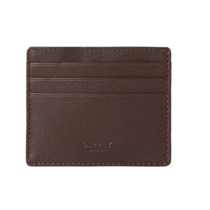 Chocolate Brown - Front - Osprey Wesley Leather Card Holder