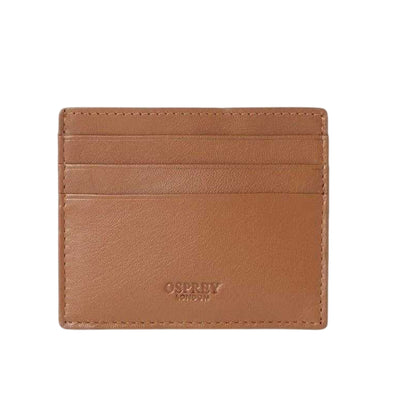 Tan - Front - Osprey Wesley Leather Card Holder