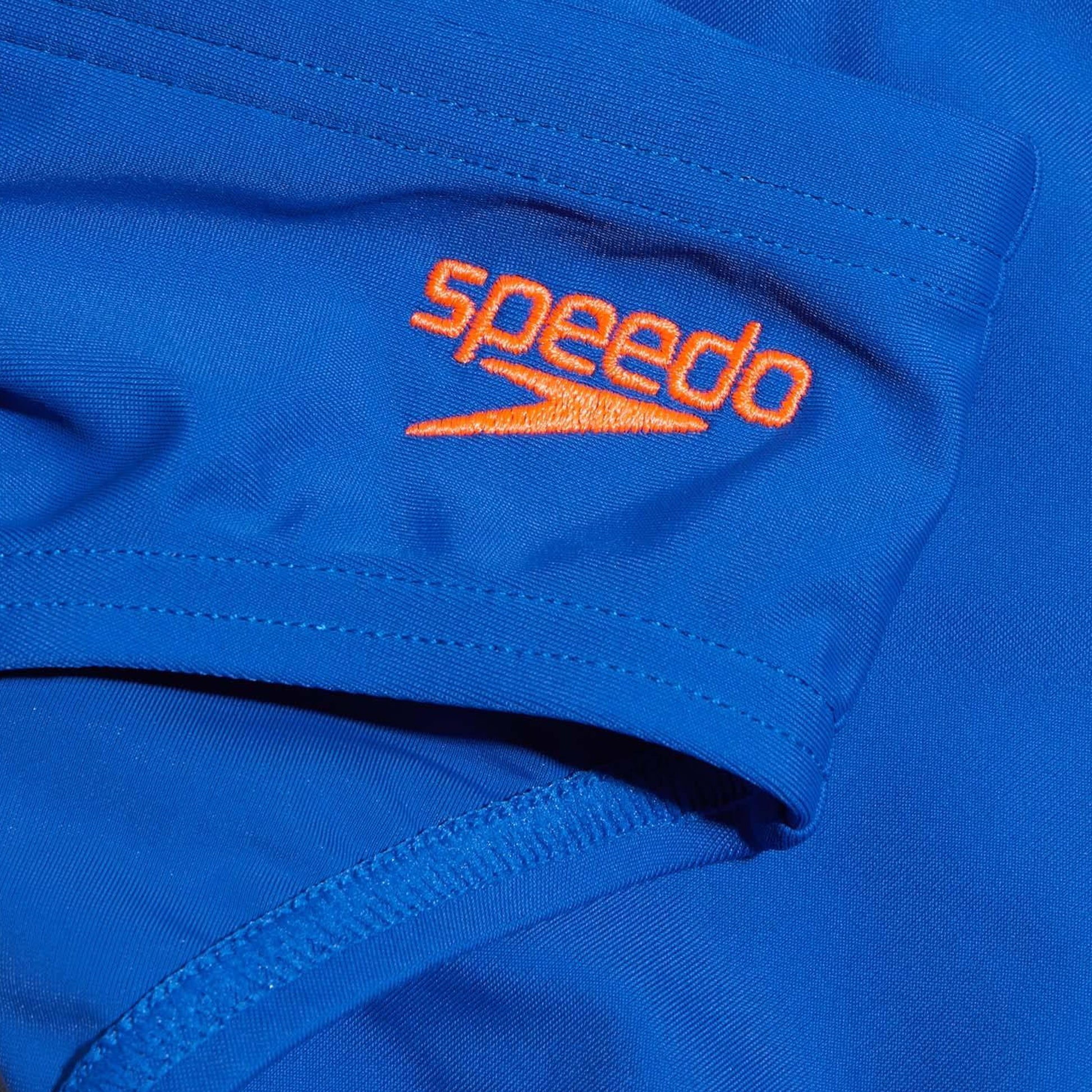 Blue-Orange - Back - Speedo Boys Logo Swimming Trunks