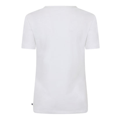 White - Back - Karl Lagerfeld Womens-Ladies Signature Regular T-Shirt
