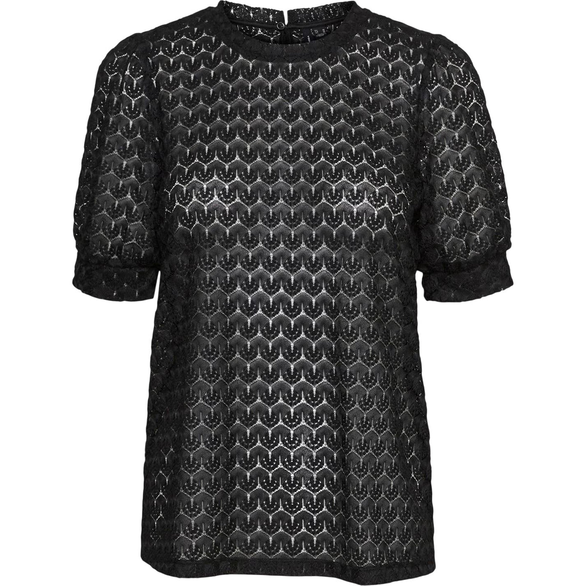 Black - Front - Vero Moda Womens-Ladies Crew Neck Relaxed Fit Blouse