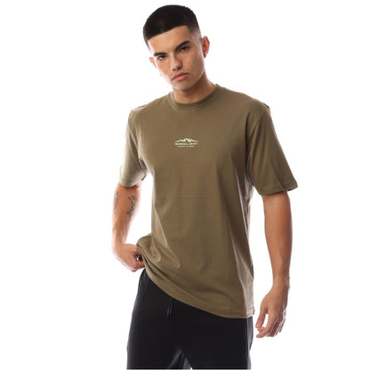 Khaki - Front - Marshall Artist Mens Mountain Logo Regular T-Shirt