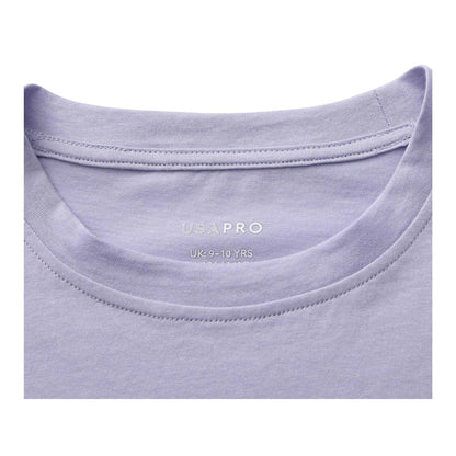 Lilac - Lifestyle - USA Pro Childrens-Kids Logo Boxy T-Shirt