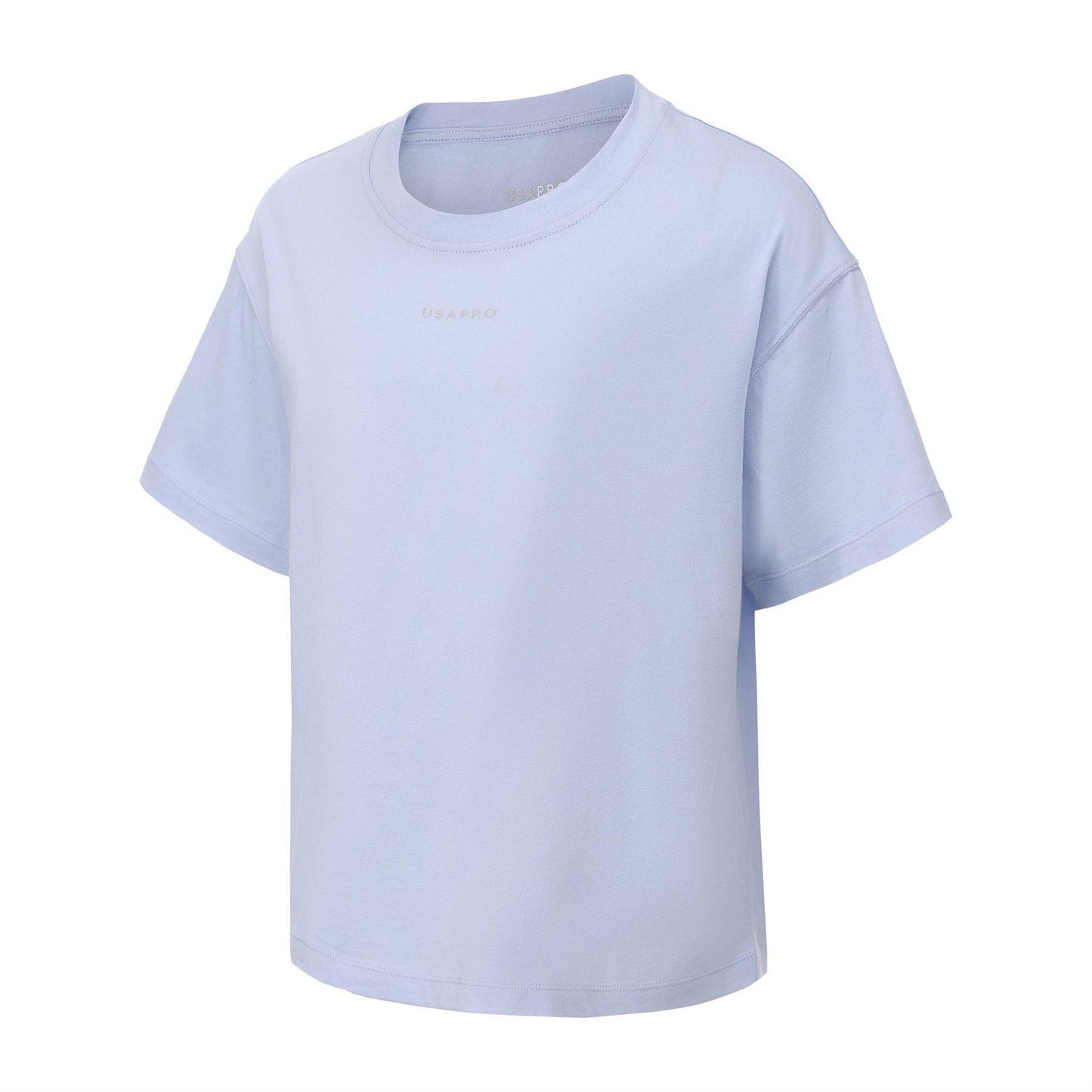 Blue - Side - USA Pro Childrens-Kids Logo Boxy T-Shirt