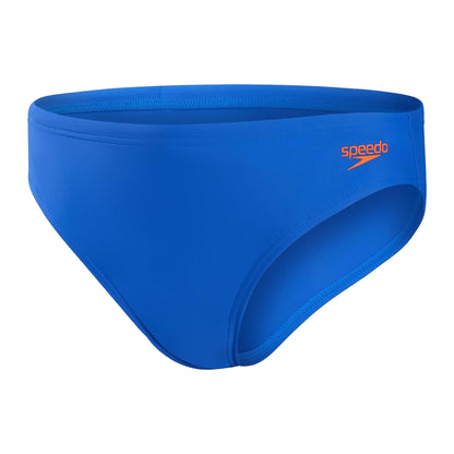 Blue-Orange - Front - Speedo Boys Logo Swimming Trunks