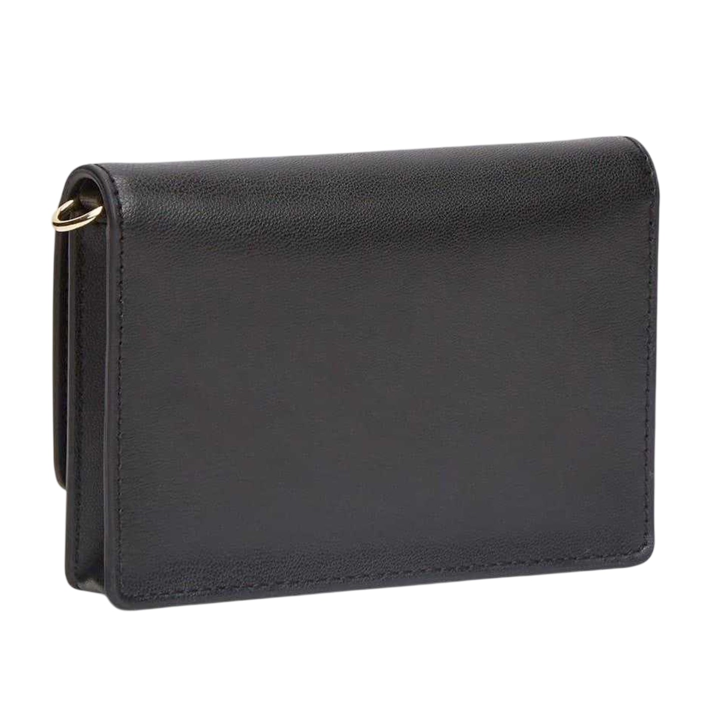Black - Back - Tommy Hilfiger Icon Monogram Chain Strap Card Holder