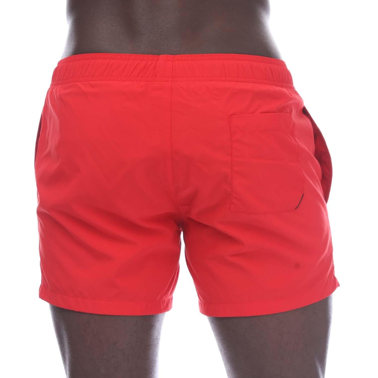 Pink - Back - Hugo Mens Abas Swim Shorts