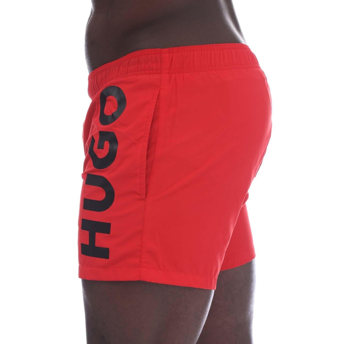 Pink - Side - Hugo Mens Abas Swim Shorts