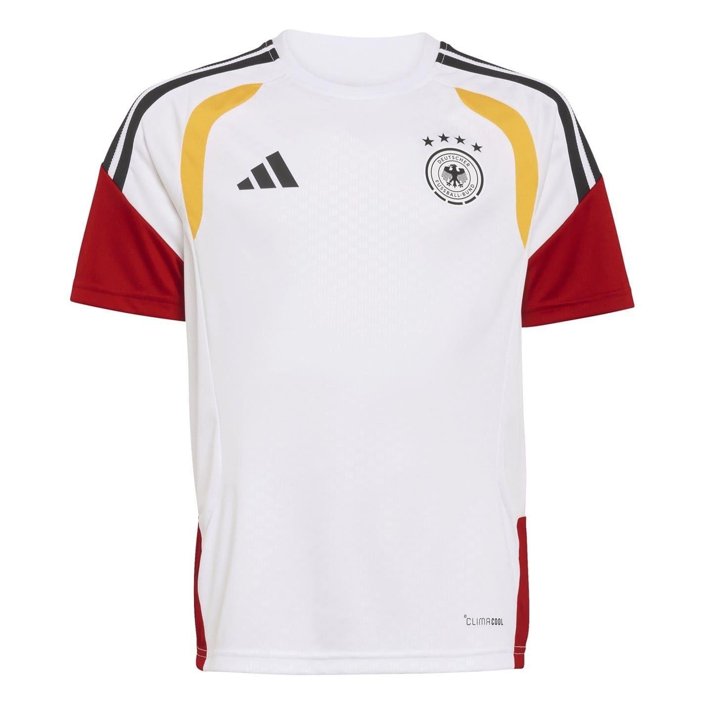 White-Black - Front - Adidas Childrens-Kids 2026 Germany Jersey