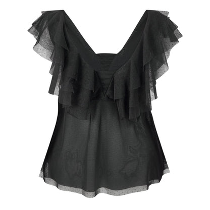 Black - Back - Ted Baker Womens-Ladies Relaxed Fit Puff Sleeve Blouse