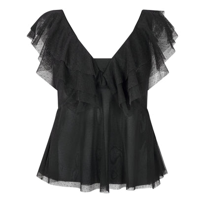 Black - Front - Ted Baker Womens-Ladies Relaxed Fit Puff Sleeve Blouse
