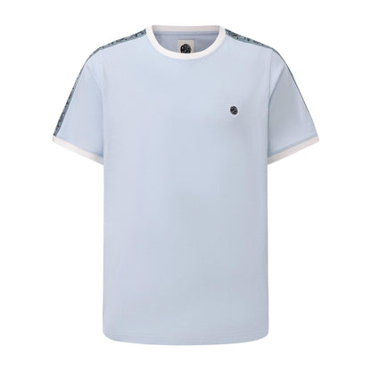 Light Blue - Front - Pretty Green Mens Paisley Logo T-Shirt