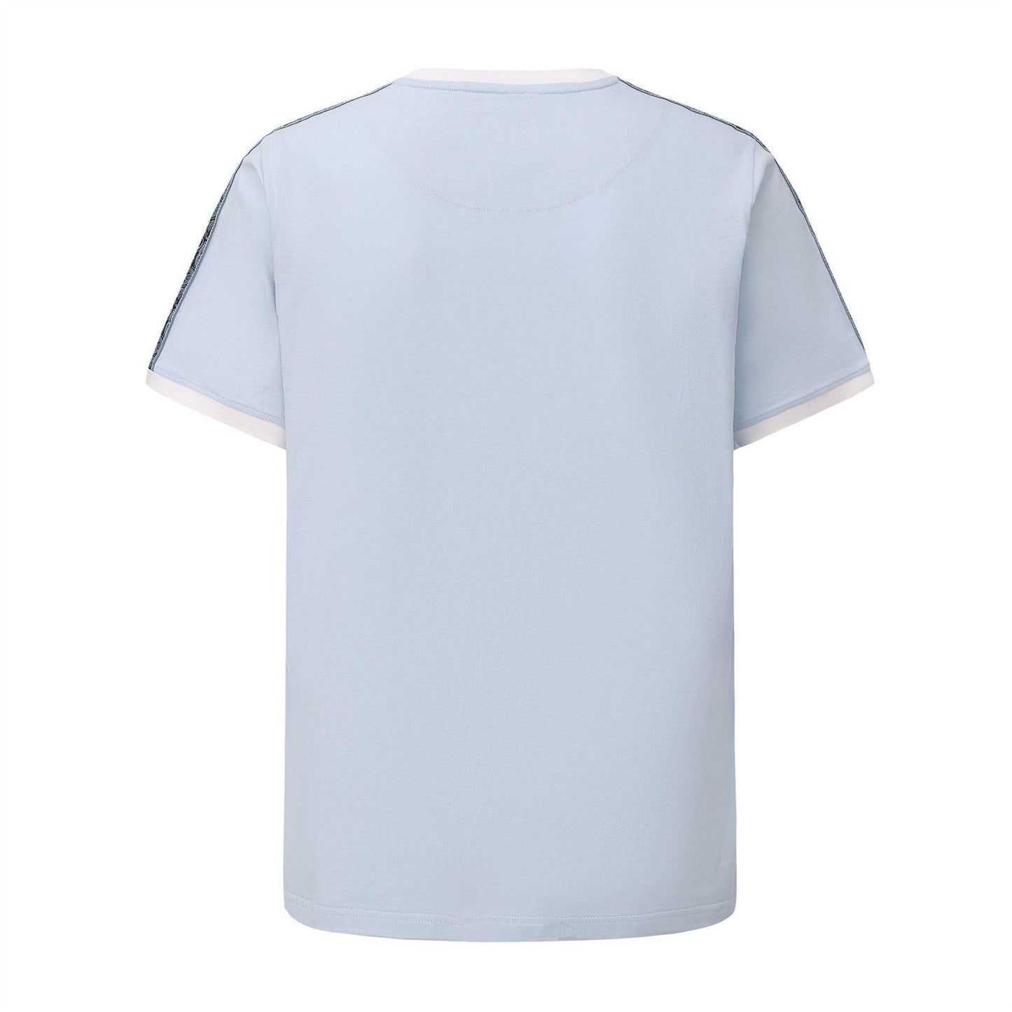 Light Blue - Back - Pretty Green Mens Paisley Logo T-Shirt