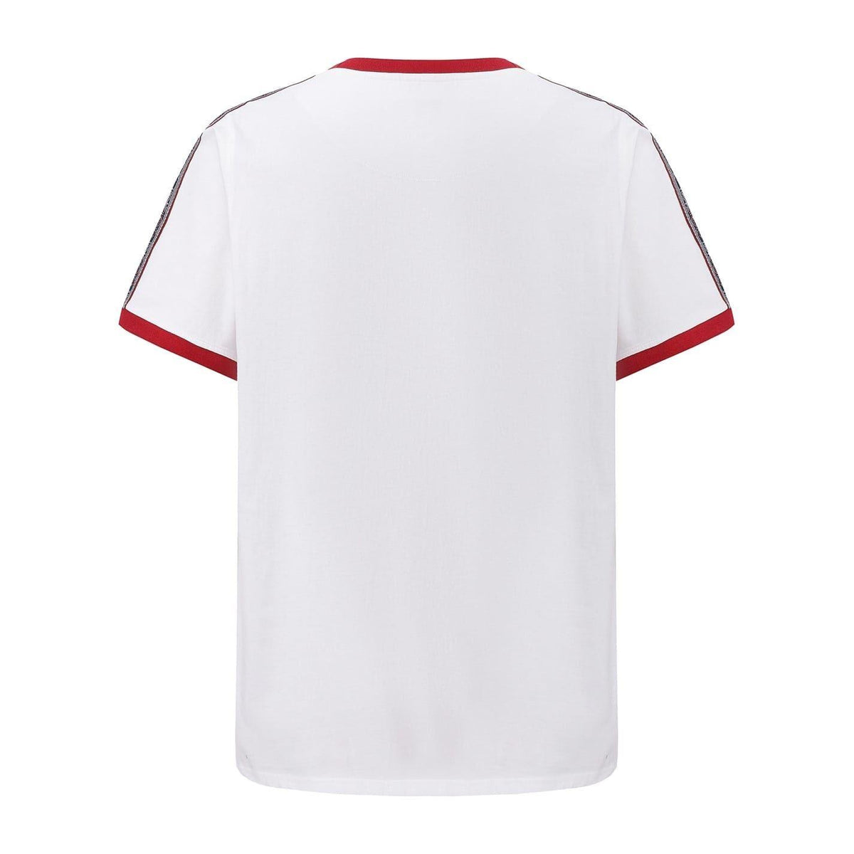 White-Red - Back - Pretty Green Mens Paisley Logo T-Shirt