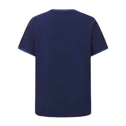 Navy - Back - Pretty Green Mens Paisley Logo T-Shirt