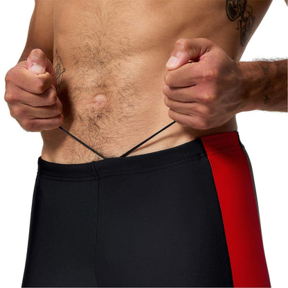 Black-Red - Side - Speedo Mens Dive Jammer Shorts
