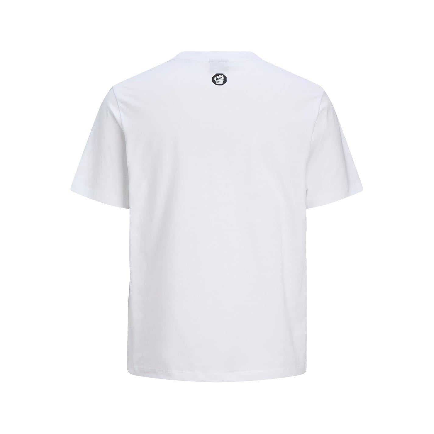 Bright White - Back - UFC Mens Logo Cotton Regular T-Shirt