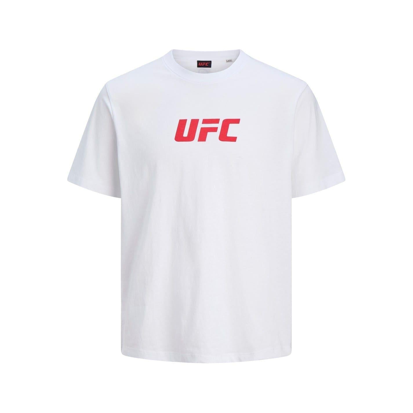 Bright White - Front - UFC Mens Logo Cotton Regular T-Shirt
