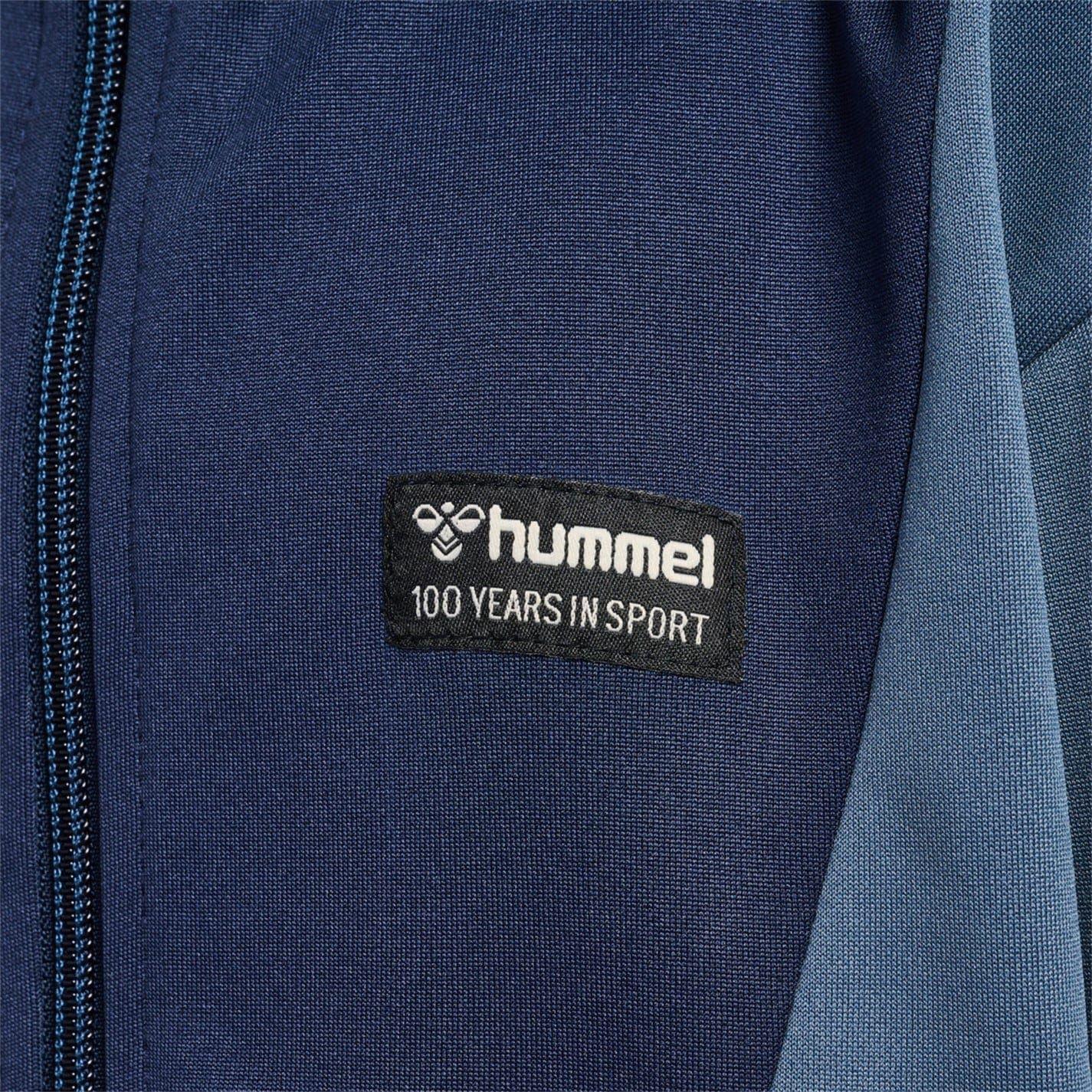 Black - Side - Hummel Childrens-Kids Marty Colour Block Mock Neck Track Jacket